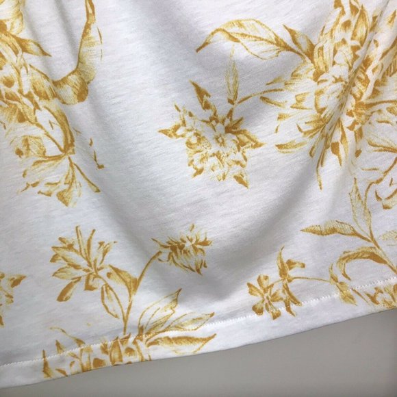 SOLD Witchery Yellow Floral Print Top XL - Picture 8 of 12